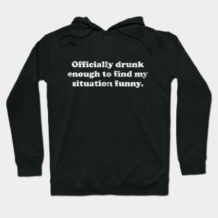 Drunk Just Enough To Find My Situation Officially Funny Hoodie